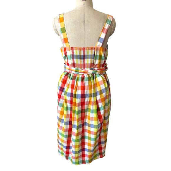 Christopher John Rogers x Target Multicolor Check Gingham Midi Dress Size 12 - Picture 7 of 8